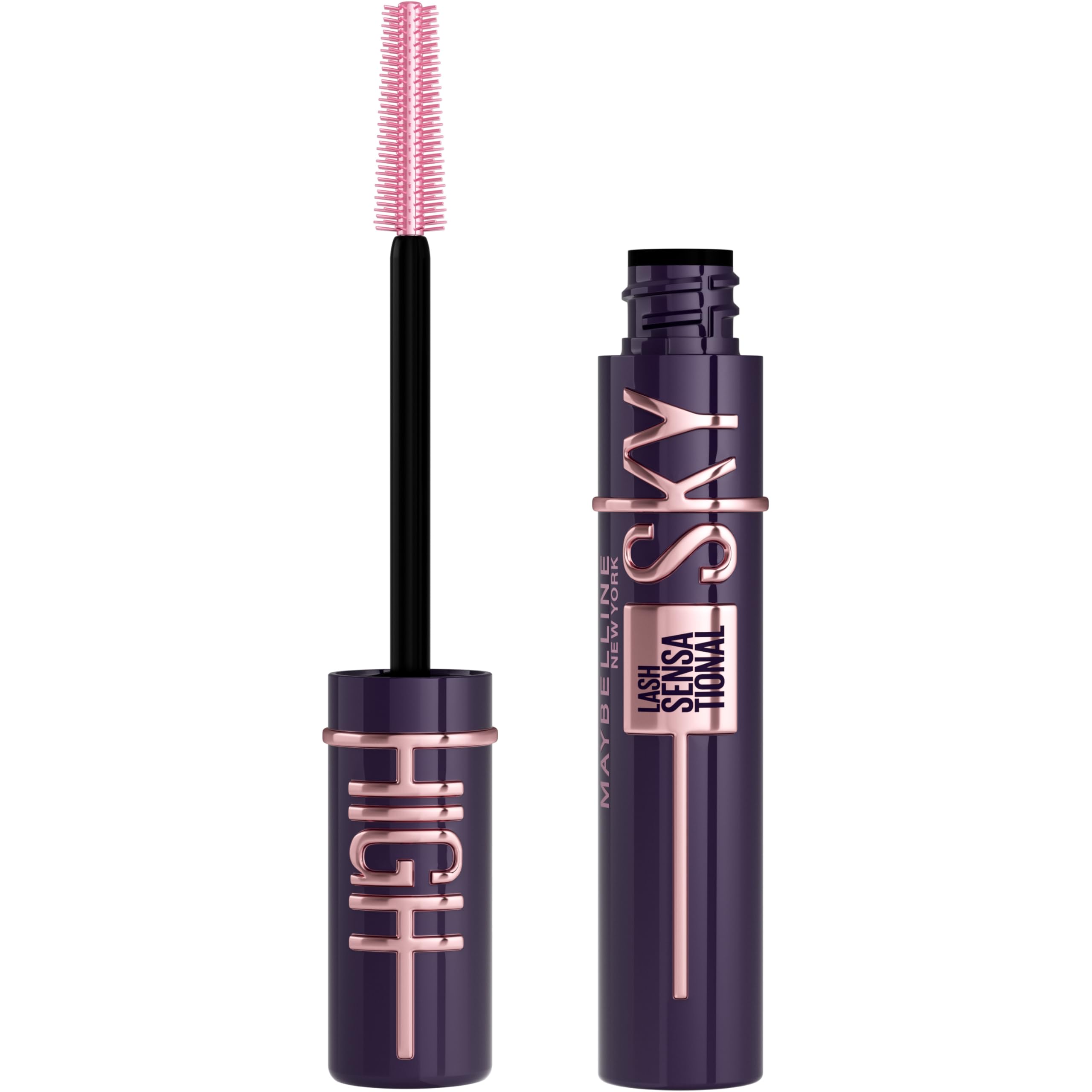 Maybelline Lash Sensational Sky High Mascara Makeup, Volumizing, Lengthening, Defining, Curling, Multiplying, Buildable, Washable Formula, Burgundy Haze, 1 Count