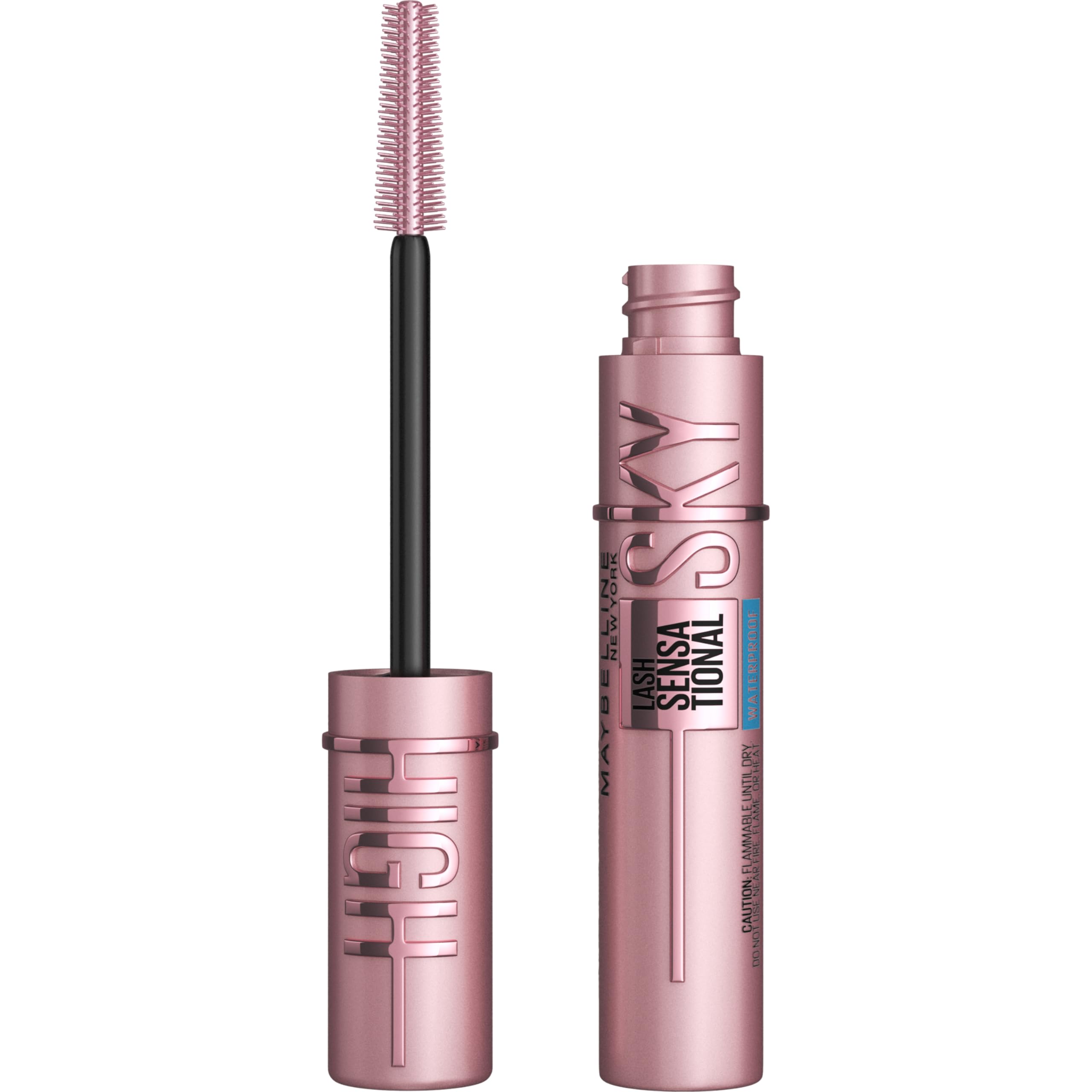 Maybelline Lash Sensational Sky High Mascara Makeup, Volumizing, Lengthening, Defining, Curling, Multiplying, Buildable, Washable Formula, Burgundy Haze, 1 Count