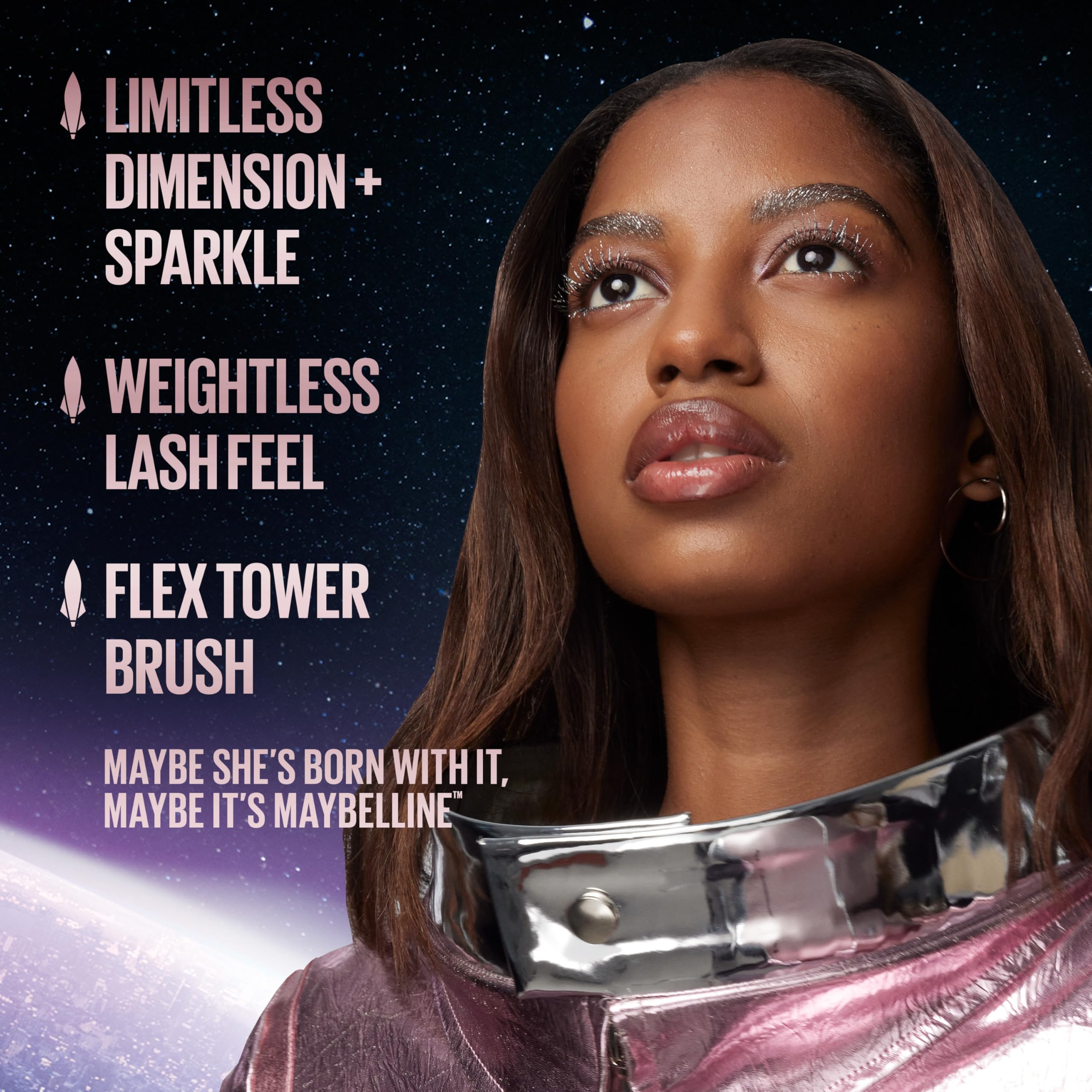 Maybelline Lash Sensational Sky High Mascara Makeup, Volumizing, Lengthening, Defining, Curling, Multiplying, Buildable, Washable Formula, Burgundy Haze, 1 Count