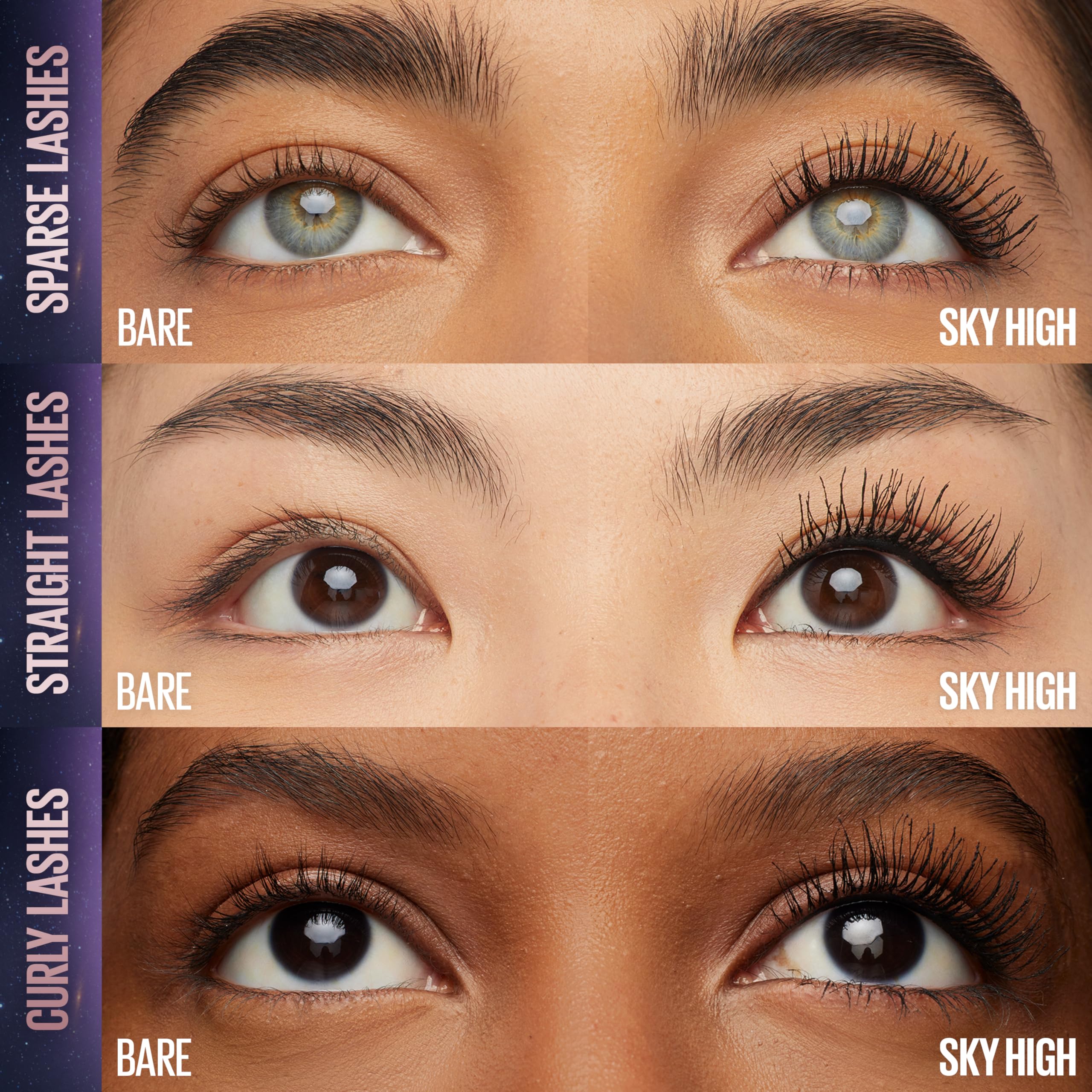 Maybelline Lash Sensational Sky High Mascara Makeup, Volumizing, Lengthening, Defining, Curling, Multiplying, Buildable, Washable Formula, Burgundy Haze, 1 Count