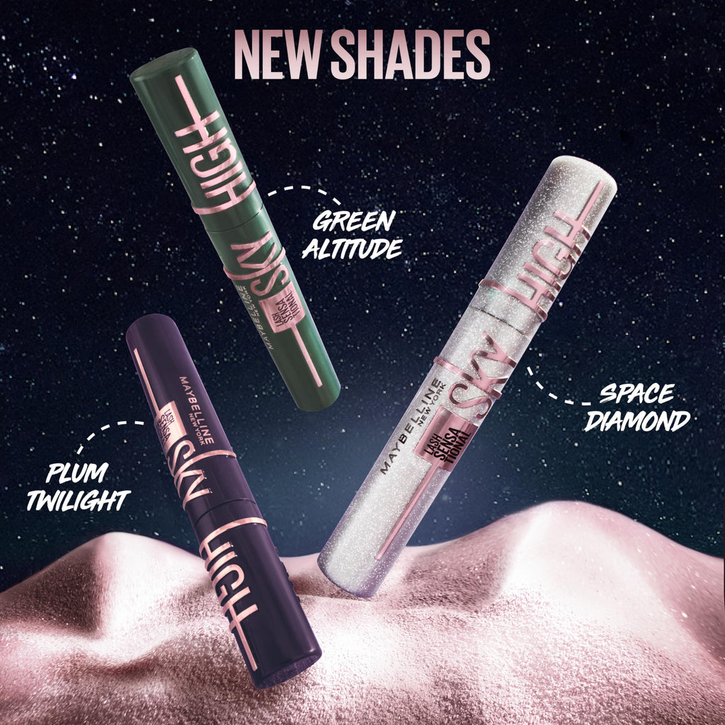 Maybelline Lash Sensational Sky High Mascara Makeup, Volumizing, Lengthening, Defining, Curling, Multiplying, Buildable, Washable Formula, Burgundy Haze, 1 Count